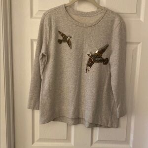 Gray Sequin Bird top